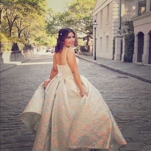 Mac Duggal floral print ball gown